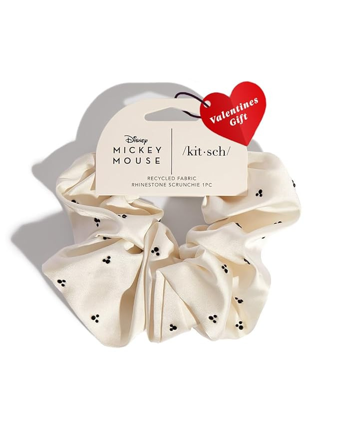 Mickey/Minnie x Kitsch Fabric Rhinestone Scrunchies for Girls and Women | Hair Scrunchies for All... | Amazon (US)