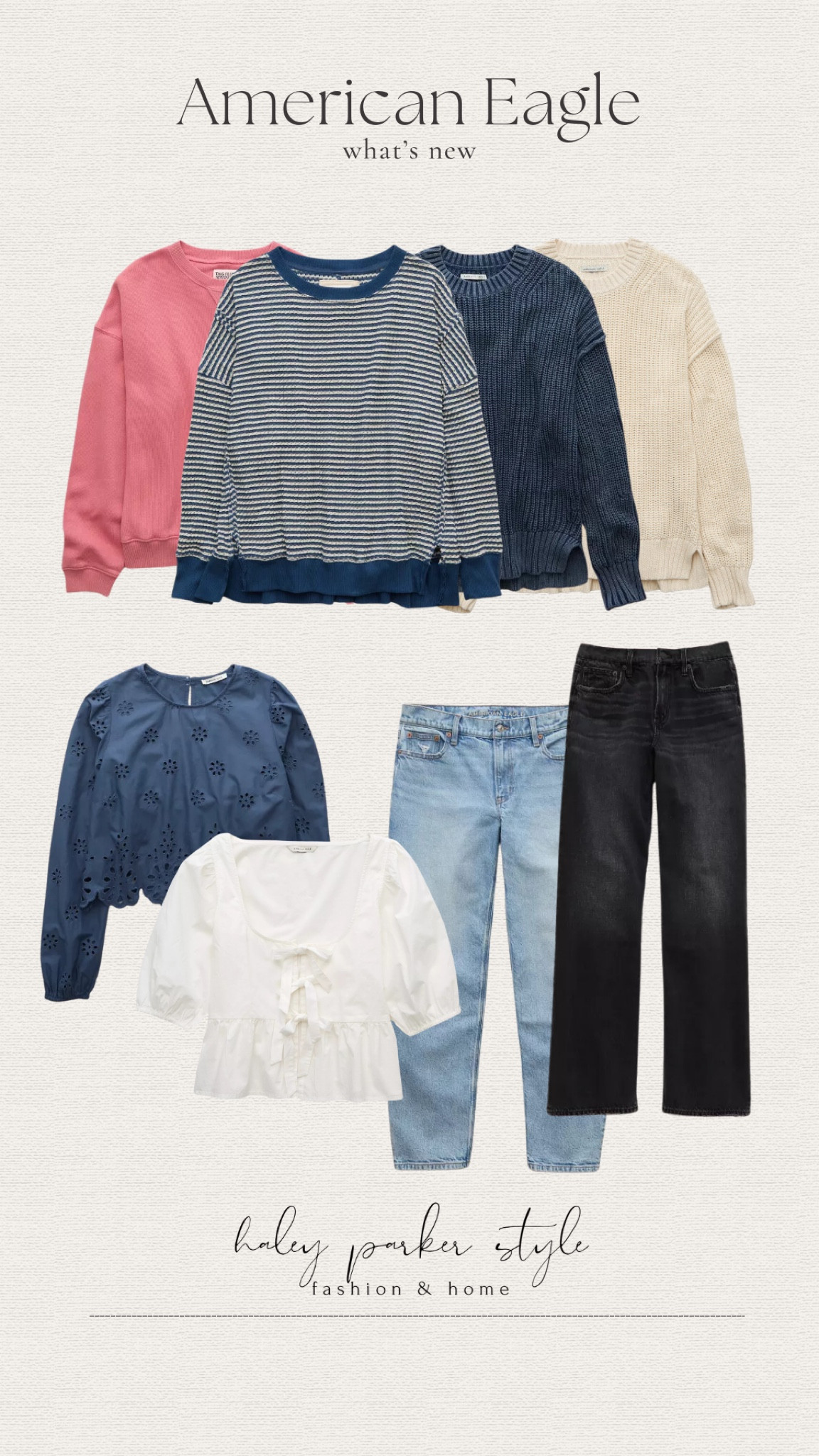 American Eagle Outfitters new arrivals 

Sweatshirt, oversized sweaters, tops, barrel jeans, straight jeans 

#LTKStyleTip