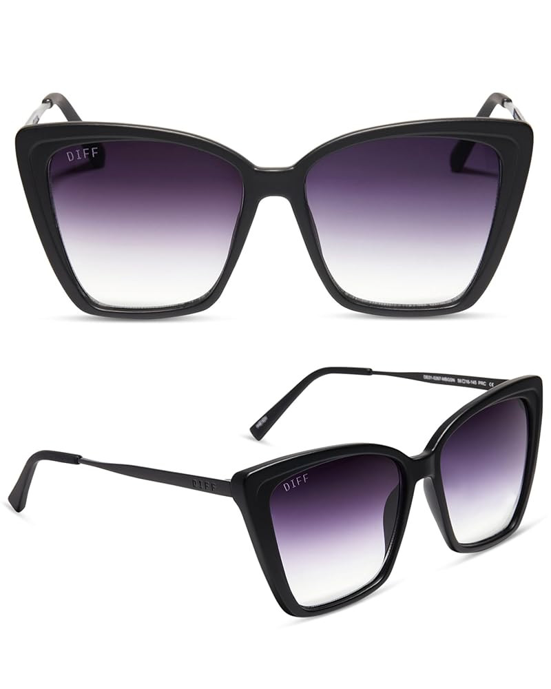 DIFF Heidi Oversized Cat Eye Sunglasses for Women, Lightweight bold thin metal frames | Amazon (US)