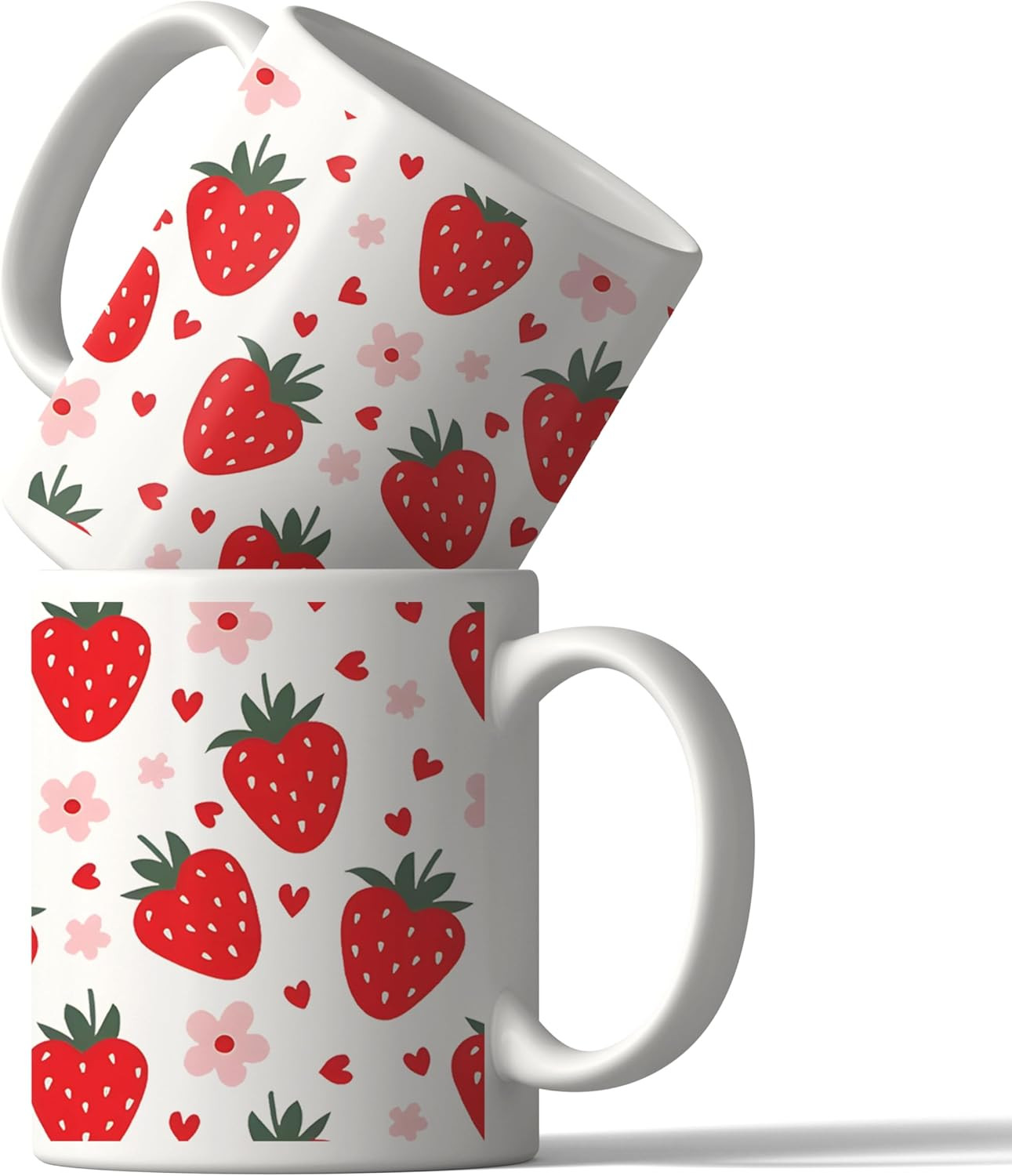 Strawberry Mug - Strawberry Coffee Mug, Cute Mugs, Aesthetic Mug, Strawberry Gifts, Strawberry Ki... | Amazon (US)
