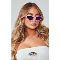 Pink Spike Sporty Visor Sunglasses | PrettyLittleThing CAN