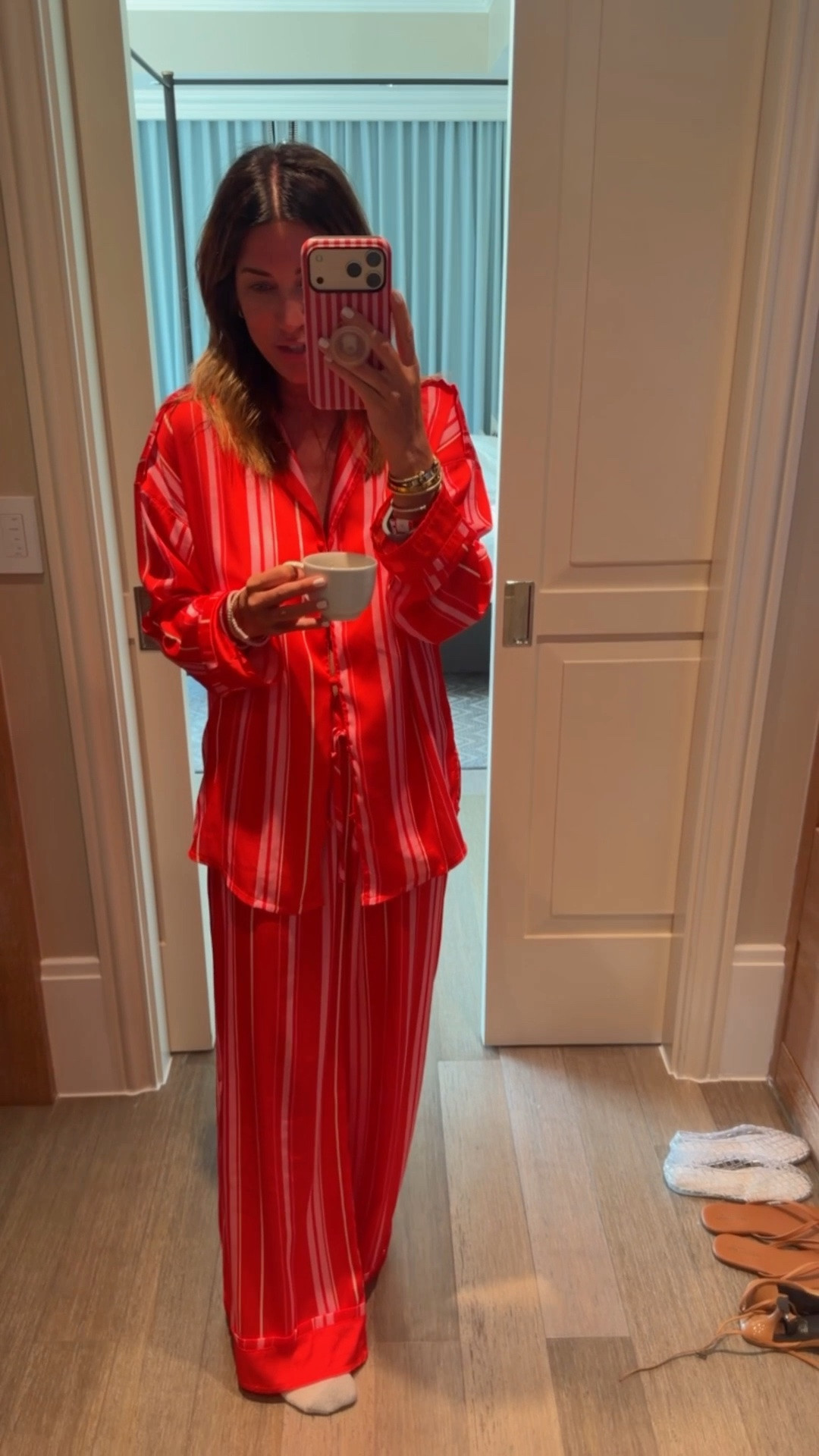 Loving these satin pajama! 
Wearing size small.

#LTKootd #LTKmomlife #LTKTravel