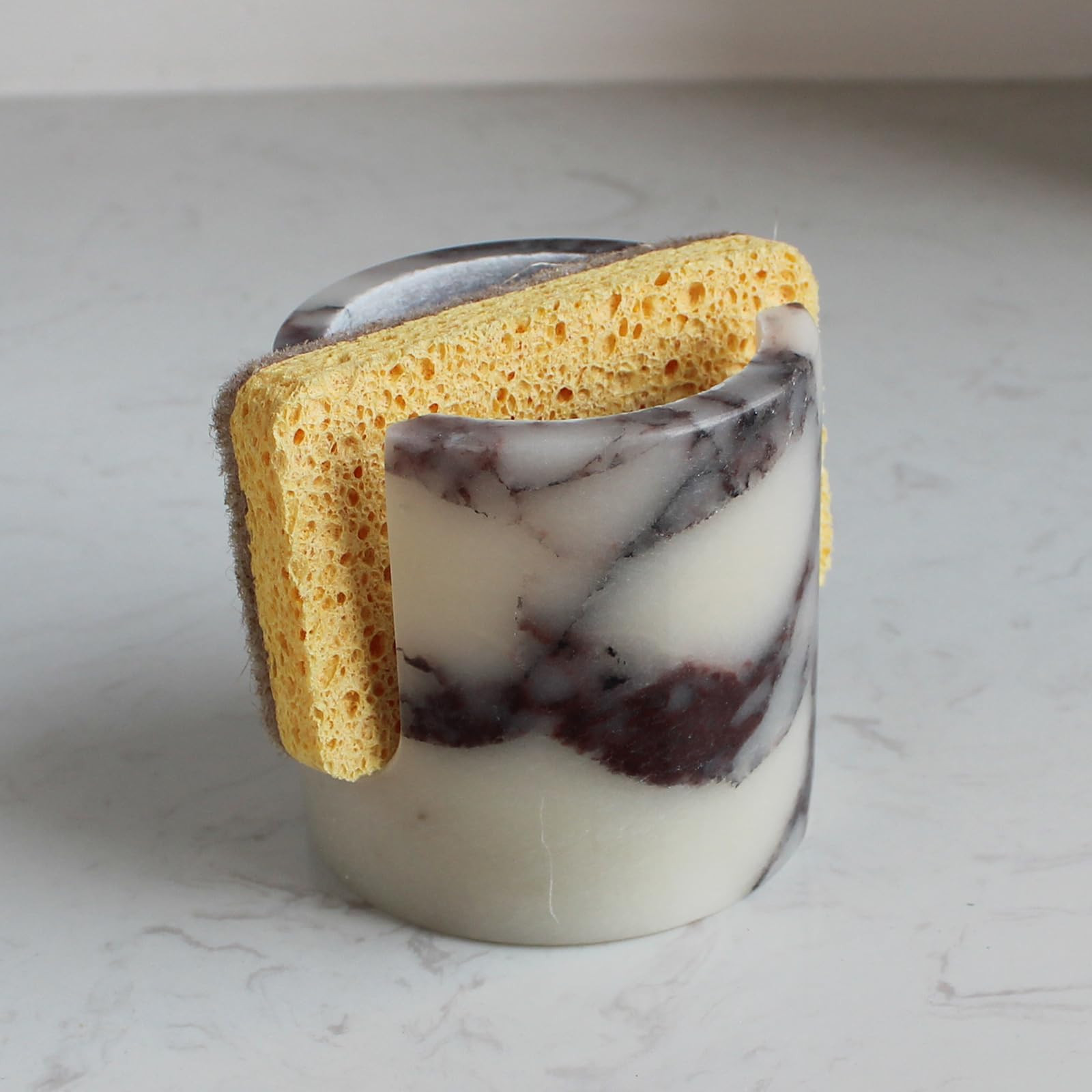 Natural Marble Travertine Sponge Holder for Kitchen Counter, Drying Rack, Sponge Caddy for Sink O... | Amazon (US)