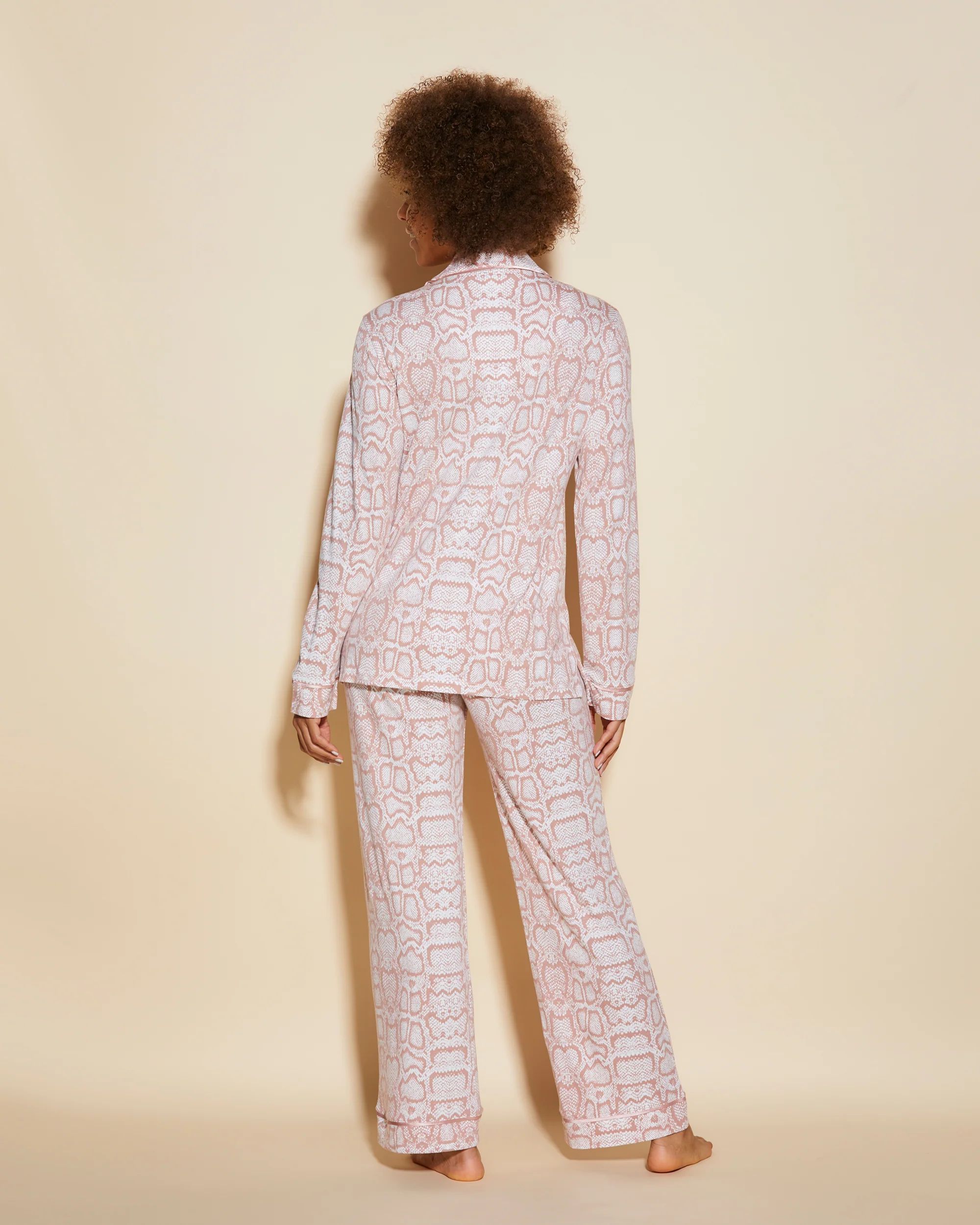 Bella Printed Long sleeve top & pant pajama set | Cosabella