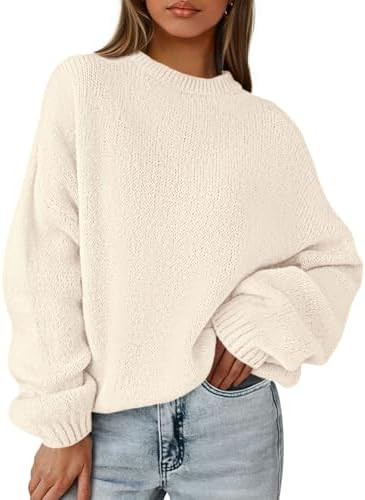 PRETTYGARDEN Women's Fall Oversized Sweaters Dressy Casual Long Sleeve Chunky Knit Winter Pullove... | Amazon (US)