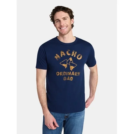 Father's Day Men's Nacho Ordinary Dad Graphic Tee by Way to Celebrate, Sizes XS-5XL | Walmart (US)