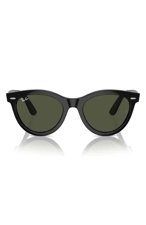 Ray-Ban Way Wayfarer 51mm Oval Sunglasses in Black at Nordstrom | Nordstrom