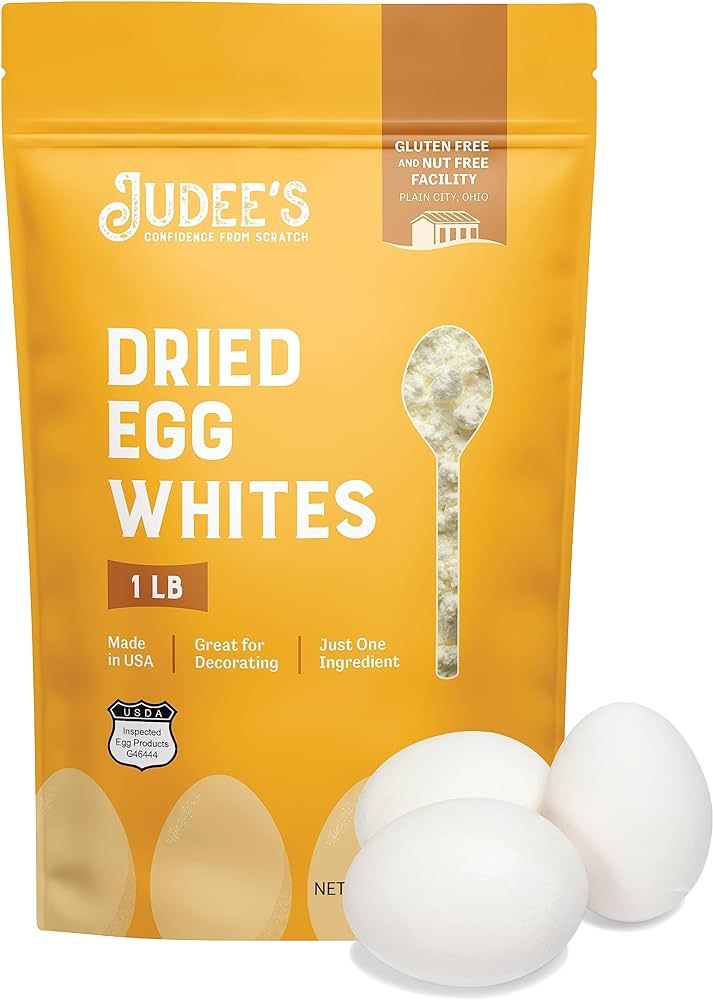 Judee’s Dried Egg White Powder 16 oz - Pasteurized - Delicious and 100% Gluten-Free - Great for... | Amazon (US)