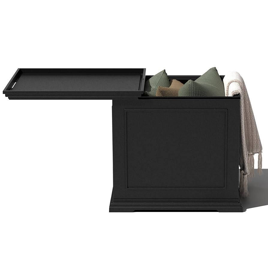 Veradek Brixton Tray Table - 2-in-1 Outdoor Side Table with Storage and Tray for Patio/Porch | Du... | Amazon (US)