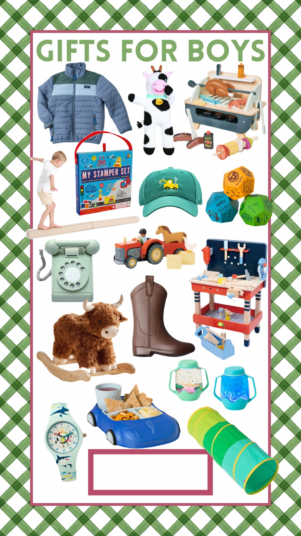 Gift guide for boys of all ages. Toys, clothes, outdoor, kitchen


Kids gifts, boy gifts, gifts for boys, stocking stuffers for boys, boys toys, boys clothes, boys shoes, toddler boy gifts, baby boy gifts, heirloom gifts, gifts under 25, gifts under 50, gifts under 100, son gifts, nephew gifts, grandson gifts, outdoor gufts#LTKGiftGuide

#LTKKids #LTKFindsUnder50