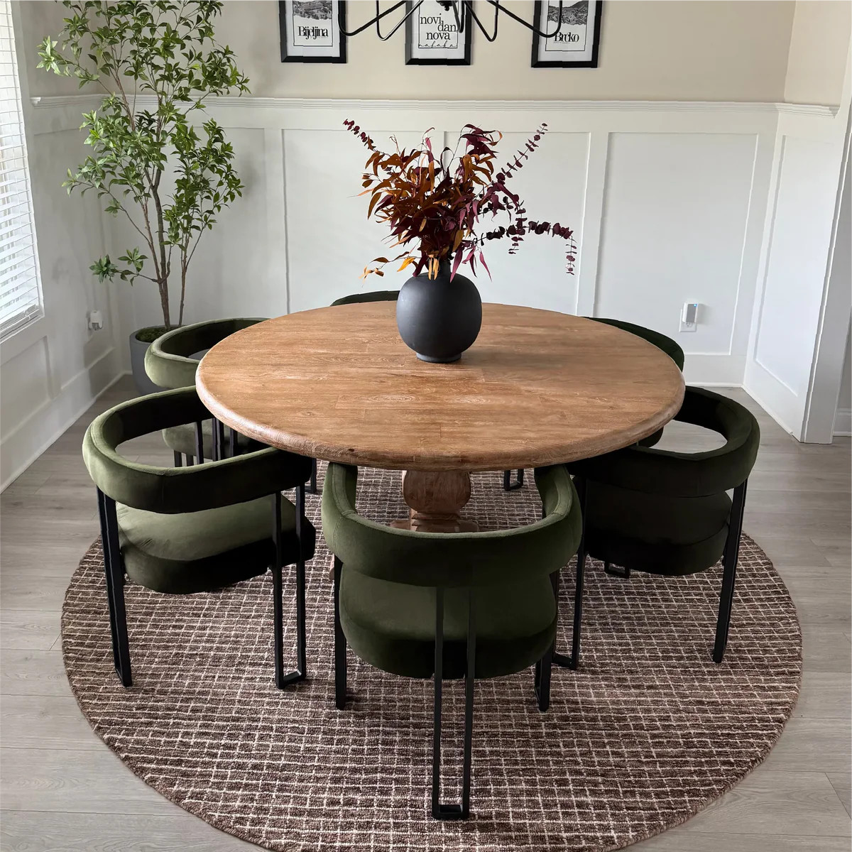 Mia Velvet Dining Chair with Arms (Set of 6) | Pop Maison