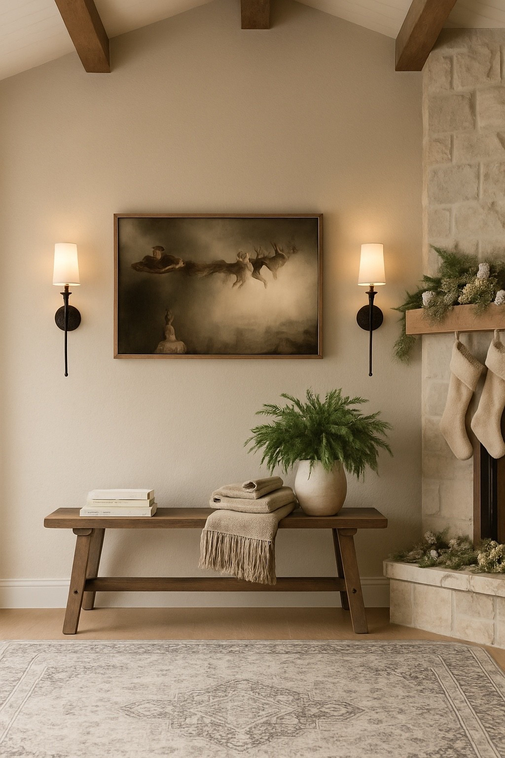 Neutral Christmas Living Room Finds – Amazon

Follow @farmtotablecreations on Instagram for more cozy neutral holiday styling inspiration 🤍

A timeless Christmas setup that feels warm, elevated, and natural. I paired a stone fireplace with neutral garland, textured knit stockings, and a rustic wood bench for an effortless, classic look. The soft greenery, cozy throws, and muted tones keep the space inviting while still feeling fresh and minimal. Everything here is from Amazon — perfect for anyone wanting a refined Christmas look that’s easy to recreate.

#livingroomdecor #neutralchristmasdecor #christmasstyle #holidayhomedecor #entrywaydecor #amazonfinds #amazonhome #christmasinspo #holidaydecor #homedesign #christmasbench #neutralhome #styledspaces #interiorstyling

#LTKFindsUnder50 #LTKHome #LTKSaleAlert