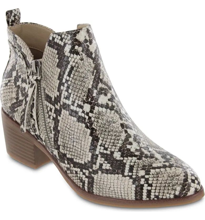 Auden Snakeskin Printed Ankle Bootie | Nordstrom Rack