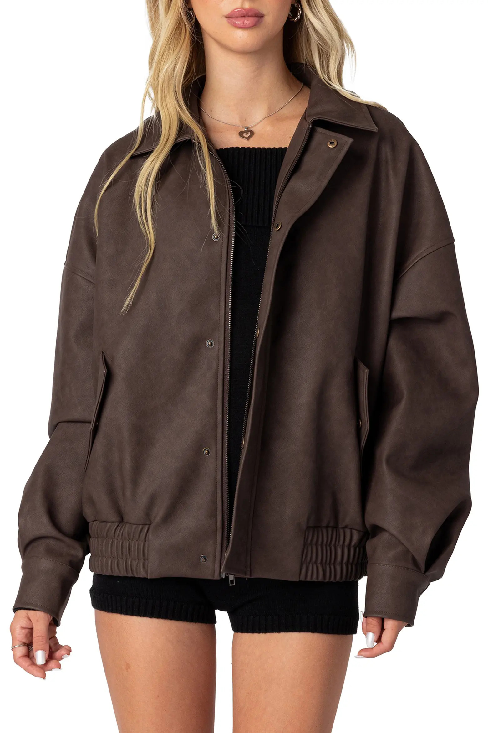 EDIKTED Mori Oversize Faux Leather Jacket (Women) | Nordstrom | Nordstrom