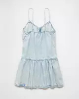 AE V-Neck Button-Up Denim Mini Dress | American Eagle Outfitters (US & CA)