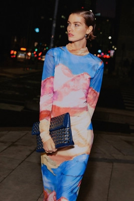 By Anthropologie Mock-Neck Knit Maxi Dress | Anthropologie (US)