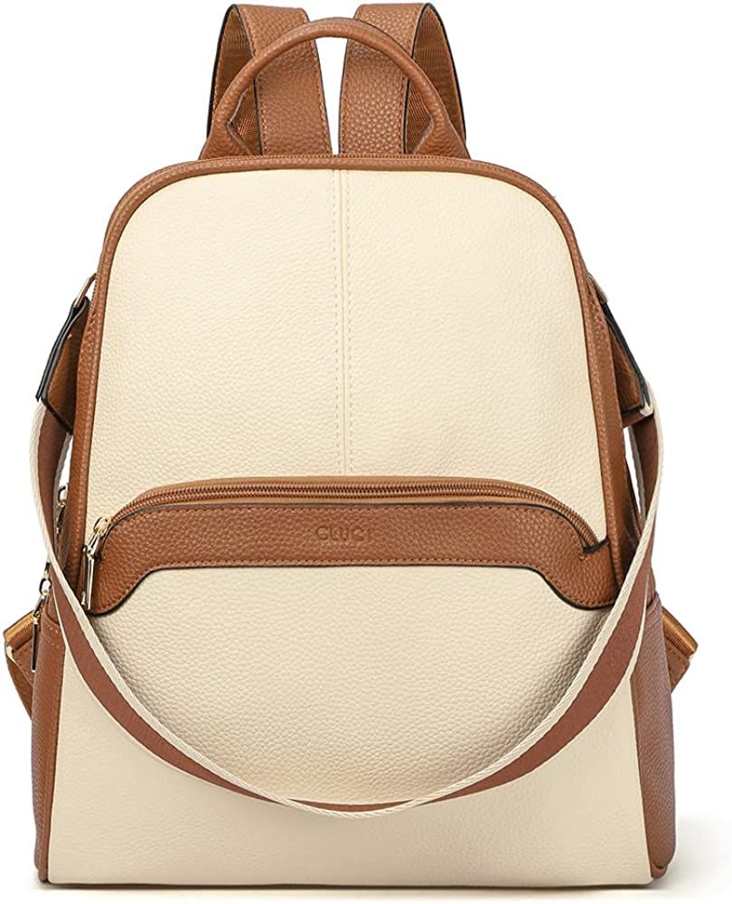 CLUCI Women's Leather Convertible Travel Designer Daypack Shoulder Bag | Amazon (US)