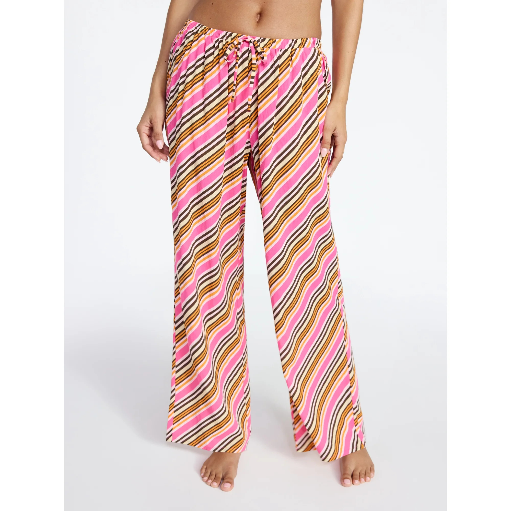 No Boundaries Wide Leg Pants Bikini Coverup, Women's XXS-XXL | Walmart (US)