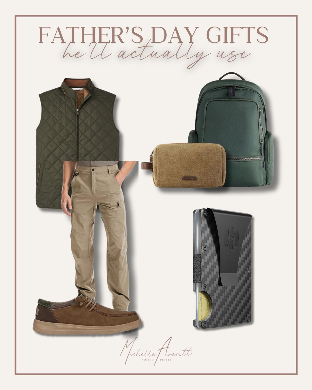 With Father’s Day around the corner it’s time to start looking for the best gift for him! The best gifts are usually the ones that fit seamlessly into his everyday routine. 

A pair of comfortable shoes is always a safe choice because they’re the kind of thing he’ll wear on repeat without thinking twice. A stylish backpack makes work trips, weekends away, or even daily errands feel a little more put together. Useful gifts may not be the flashiest, but they’re almost always the ones that get the most use.

Father’s Day gifts, gifts for him, men’s gift ideas

#LTKSeasonal #LTKOver40 #LTKMens