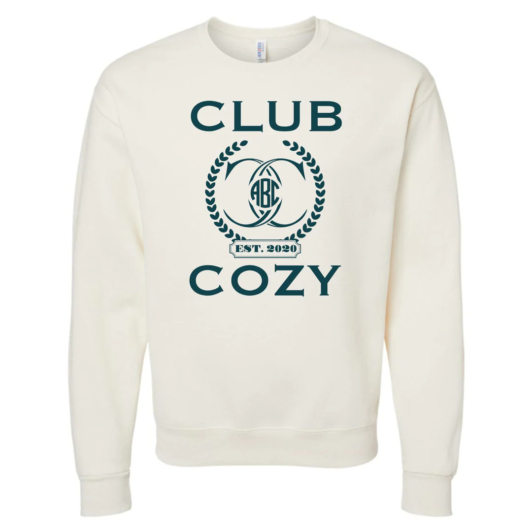 Monogrammed 'Club Cozy' Crewneck Sweatshirt | United Monograms