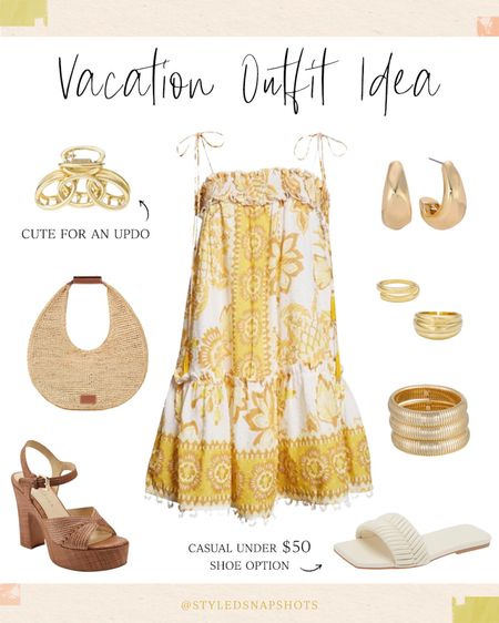 Vacation outfit, vacation dress, summer dress, summer heels 

#LTKstyletip #LTKtravel #LTKSeasonal