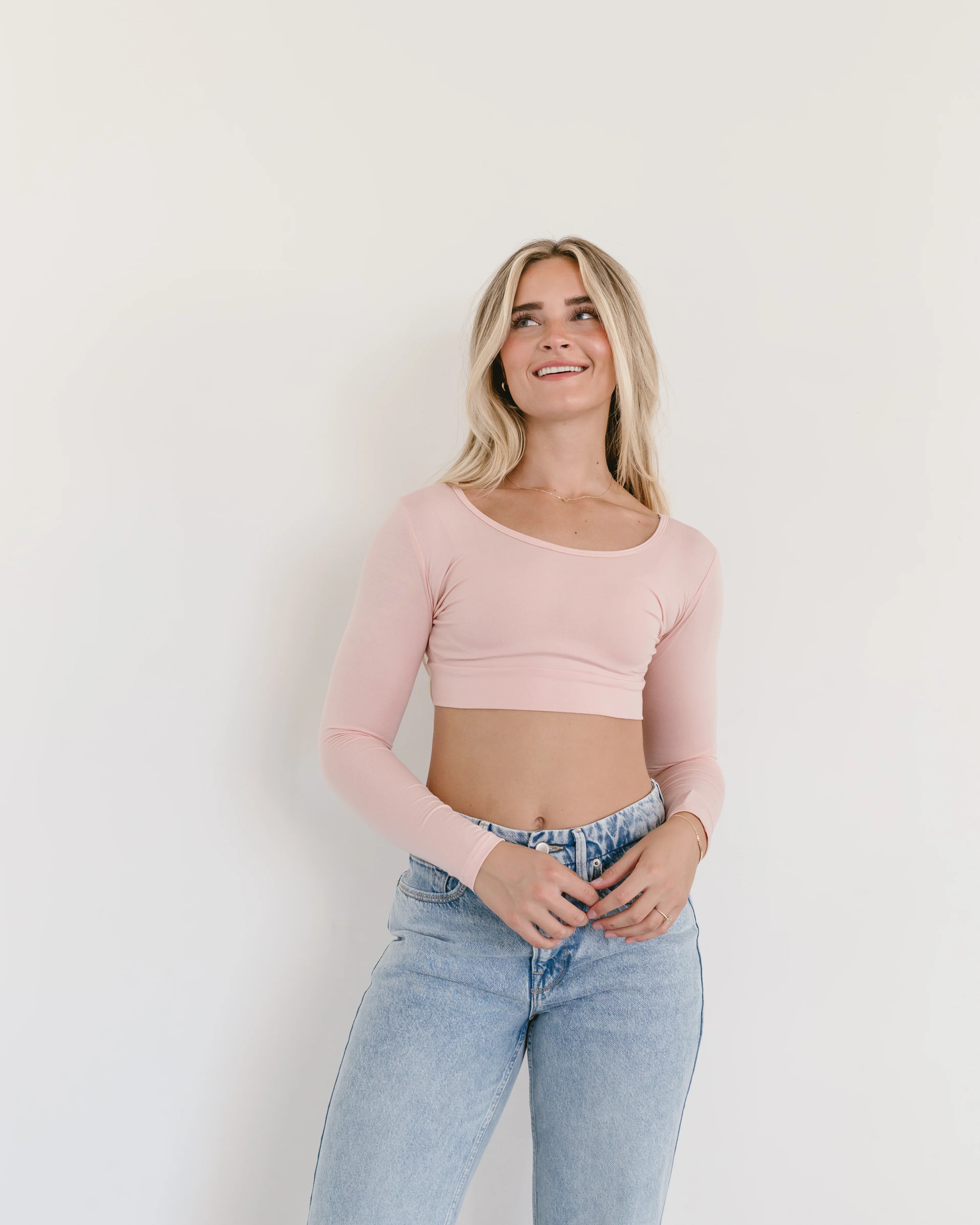 Long Sleeve Half Tees | Neutrals | HALFTEE Layering Fashions | Half Tee
