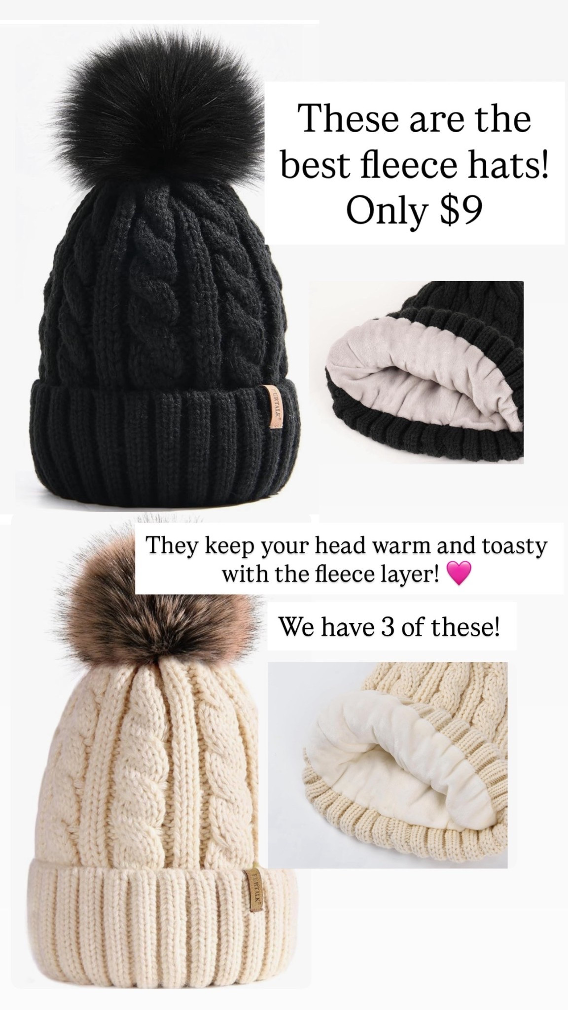These hats are the BEST ever!!! Warm inside and so cozy and toasty!!!!! 

#LTKFindsUnder50 #LTKootd