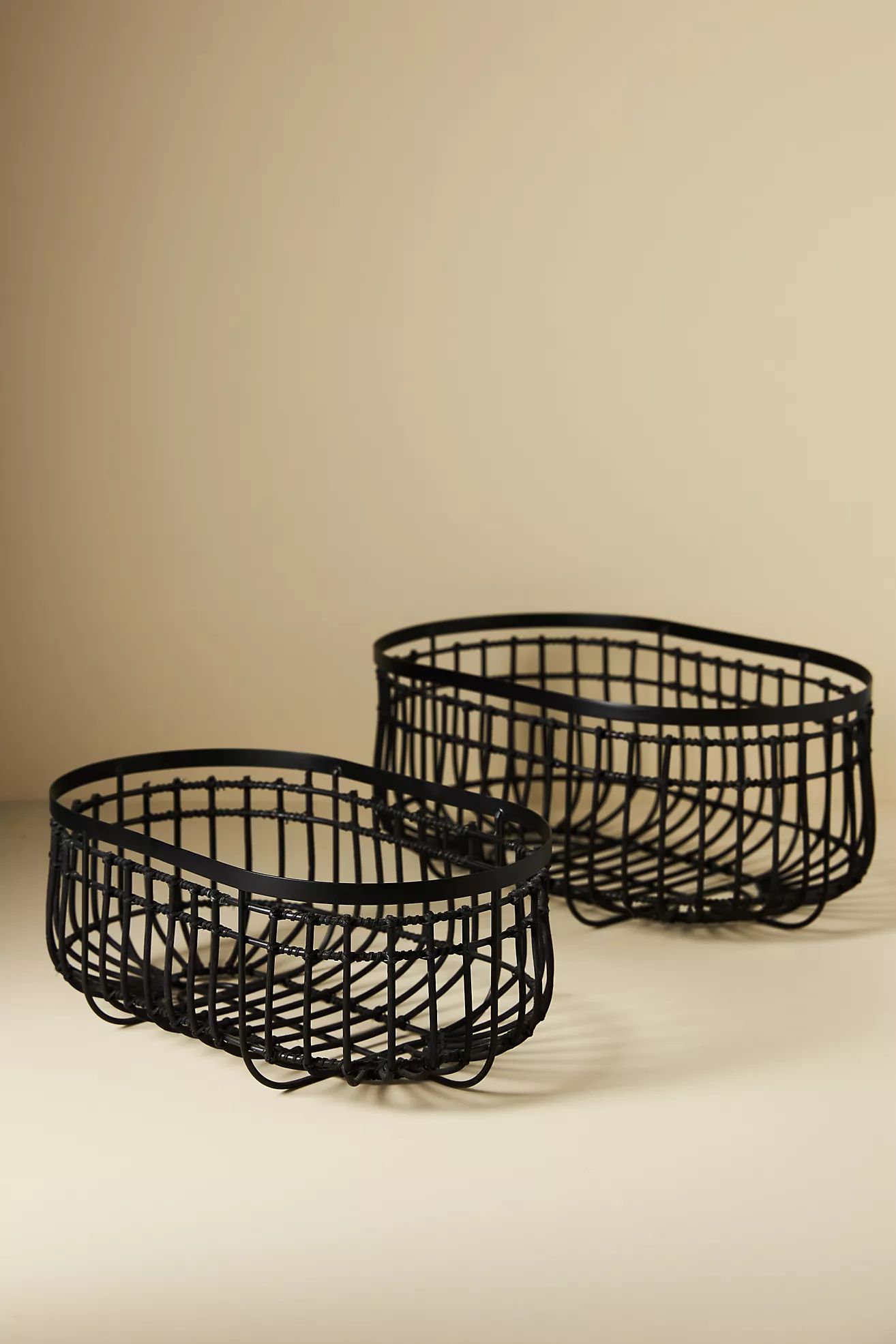 Mila Brass Kitchen Baskets, Set of 2 | Anthropologie (US)