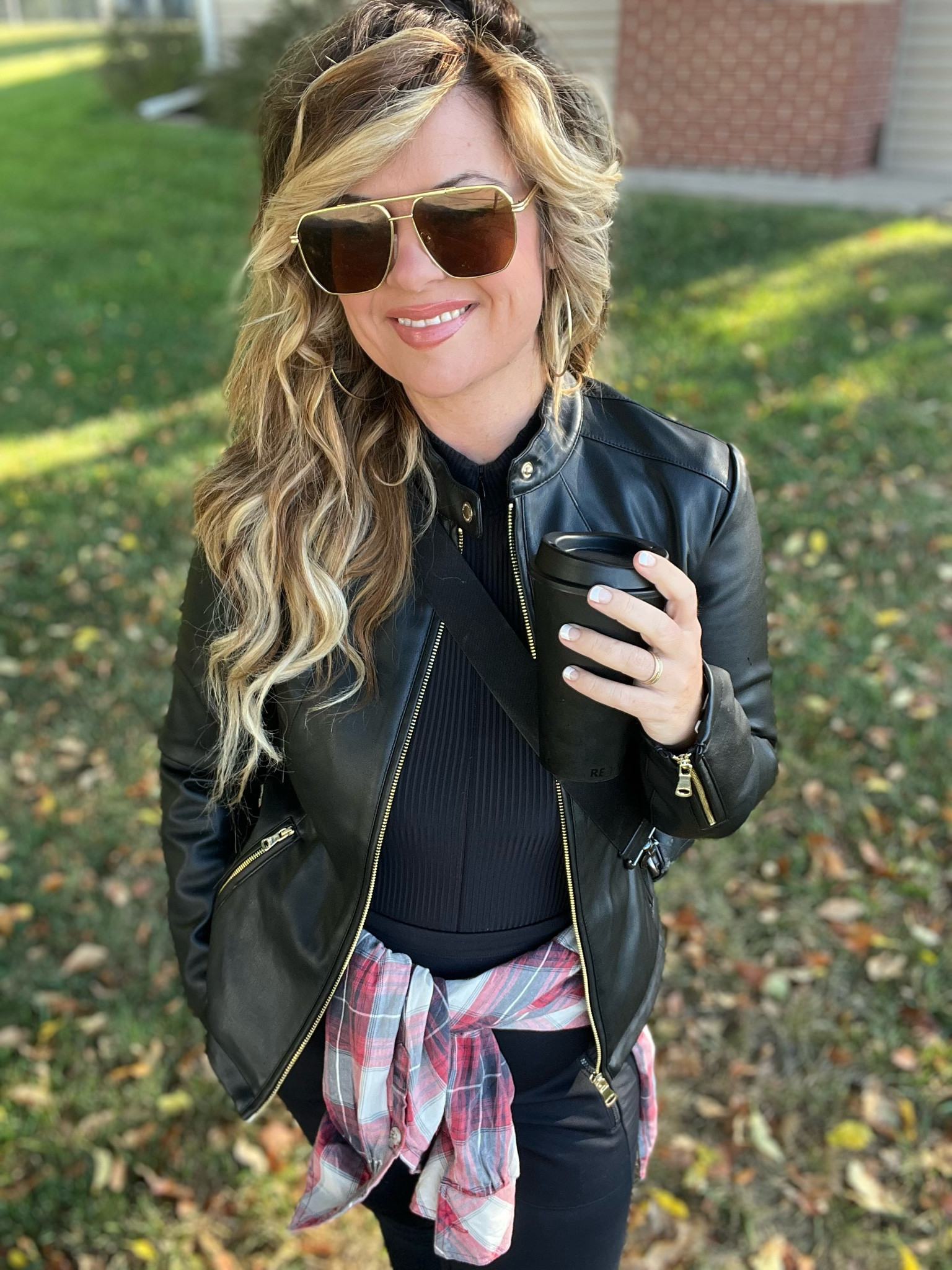 Moto boots jackets and bags
Leather jacket
Black Abercrombie bodysuit 
Black leggings 
Flannels
Plaids
Sunglasses

#LTKstyletip #LTKfindsunder100 #LTKfindsunder50