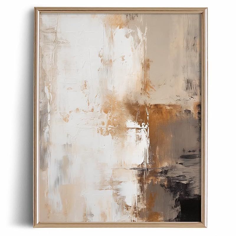 Neutral Earthy Tone Abstract Wall Art Decor - Mid Century Modern Poster Print for Wall - 11x14 Bl... | Amazon (US)