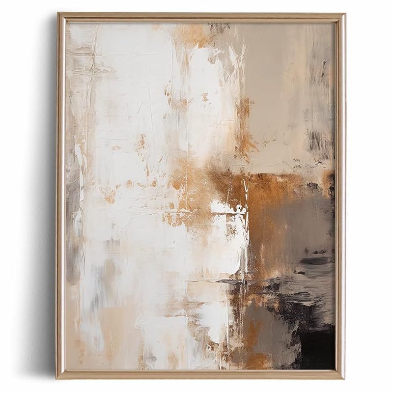 Neutral Earthy Tone Abstract Wall Art Decor - Mid Century Modern Poster Print for Wall - 11x14 Bl... | Amazon (US)