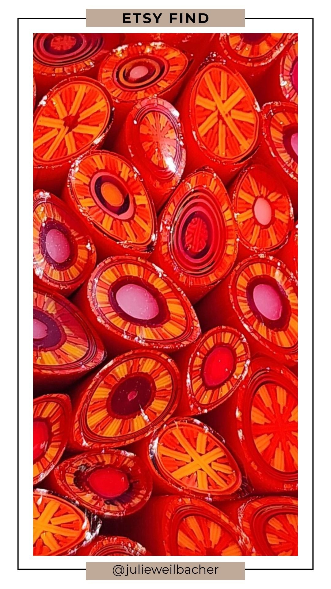 Color that pops! 🎨 These glass murrini pieces in vibrant colors are perfect for mosaics, mixed-media art, DIY jewelry, or even just sitting pretty in a little dish on your coffee table because — let’s be real — they’re adorable. A beautiful way to spark creativity, add color accents, or just brighten up your studio space. 

I like to keep a stash of glass murrini in my mosaic materials inventory because they’re so handy and convenient when I need a little extra something in one of my art pieces.

For mosaic tips, tutorials, inspiration, and so much more please visit my YouTube channel: YouTube.com/julieweilbacher. Follow @julieweilbacher on Instagram for all things mosaic art.

#craftsupplies #homedecorideas #mosaicart #mixedmediaart #glassart #colorpop #etsy #artmaterials #artiststudio #diyjewelry #creativehome #uniquedecor #vibrantcolors #studiostash

#LTKHome #LTKFindsUnder50