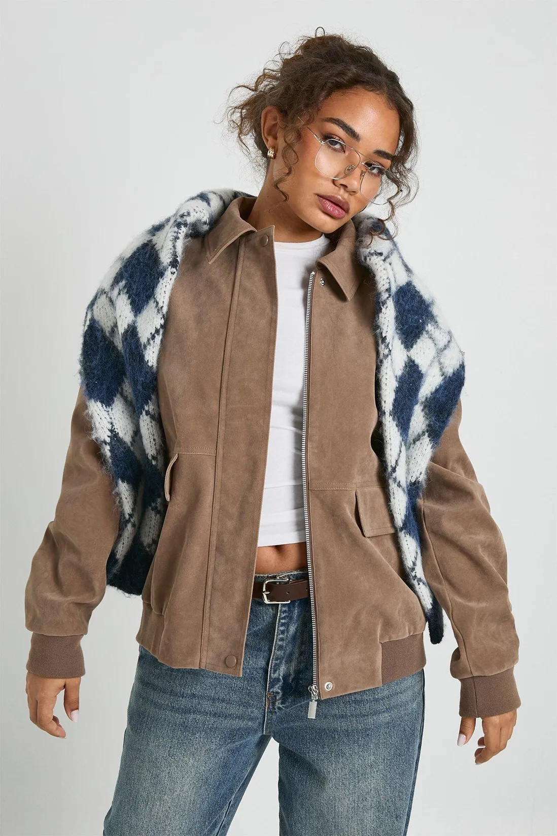 Suede Look Bomber Jacket | Boohoo.com (UK & IE)
