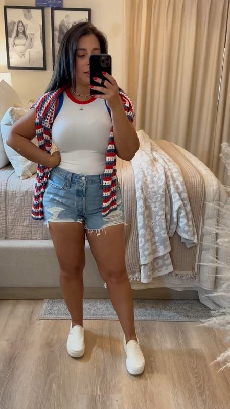 Use code PAULA20 for 20% off sitewide at Pink Lily! Just picked up my new favorite summer outfit - I’m in a small in the bodysuit that looks like a tank top, and a small in this pullover sweater. Perfect summer look for MDW or Fourth of July - paired with shorts from Amazon 

#LTKStyleTip #LTKFindsUnder50 #LTKSaleAlert
