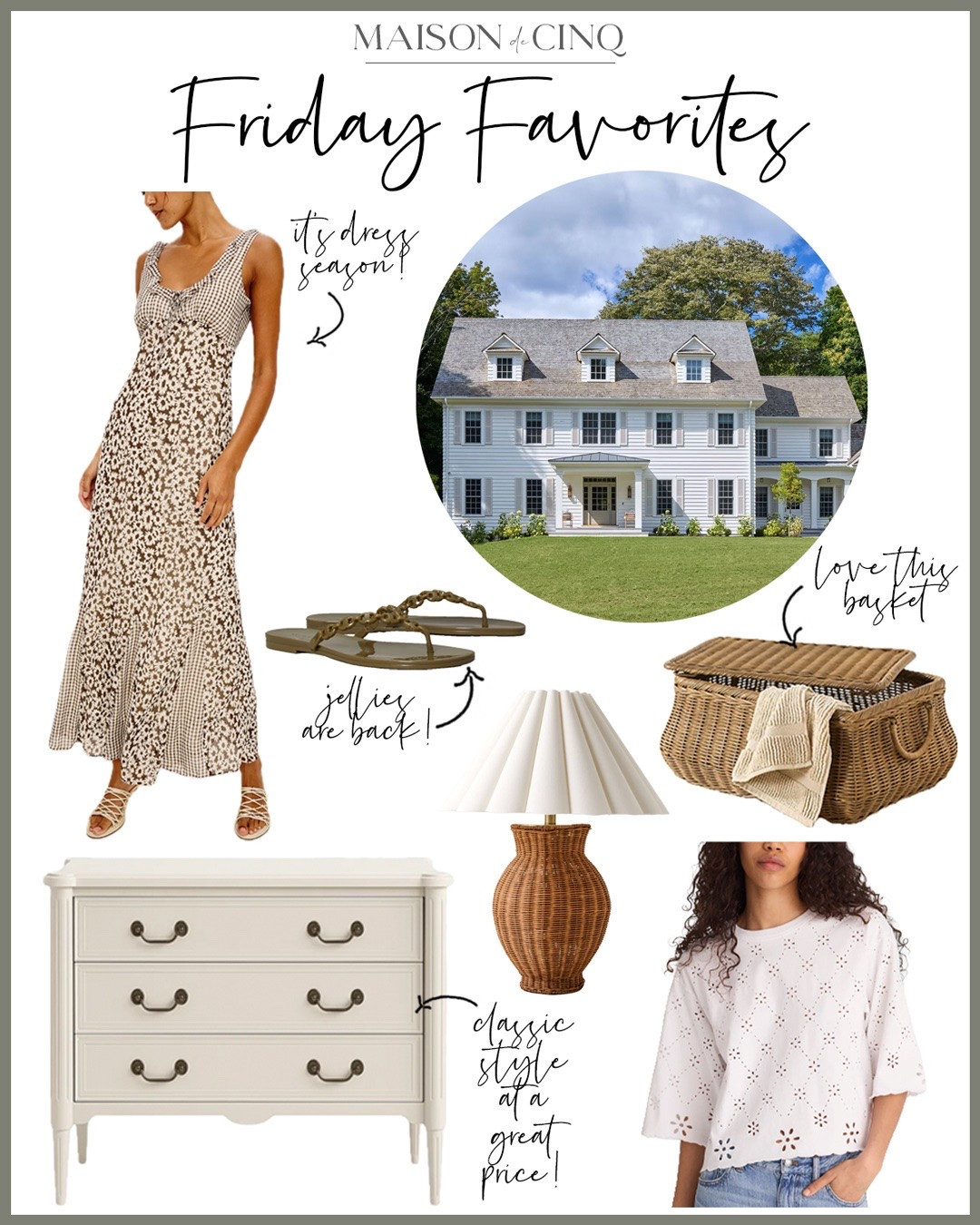 So many great finds for Friday Favorites this week! Like lots of gorgeous dresses, the best white jeans, outdoor planters, classic chests for a steal, and more!

Home decor, spring refresh, outdoor decor, outdoor decor, spring top, table lamp, basket

#LTKHome #LTKOver40 #LTKSaleAlert