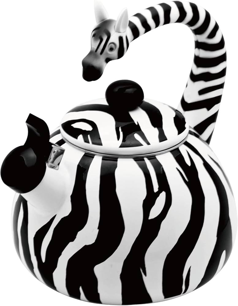 Whistling Tea Kettle for Stove Top Enamel on Steel Teakettle, Supreme Housewares Zebra Design Tea... | Amazon (US)