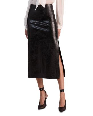 Alice and Olivia Maeve Faux Leather Slip Skirt | Bloomingdale's Women | Bloomingdale's (AU)
