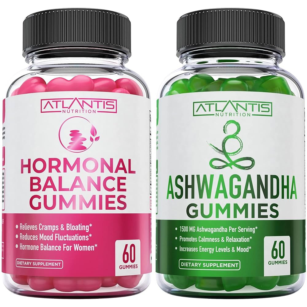 Hormonal Balance PMS Relief Gummies + Ashwagandha Gummies | Amazon (US)