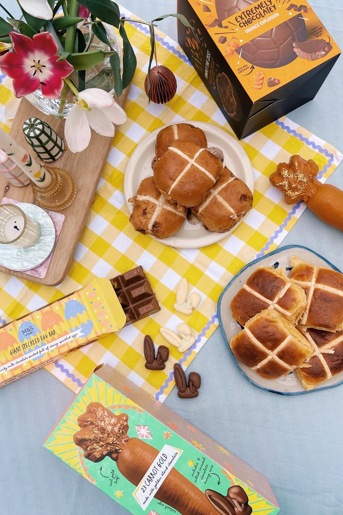 Easter weekend, easter table scape, hot cross bun, gingham, gingham salt and pepper

#LTKfamily #LTKhome #LTKSeasonal