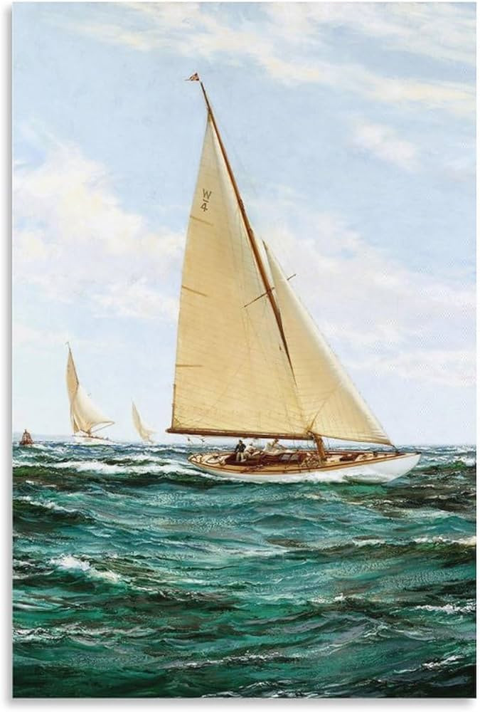 Montague Dawson Happy Days Painting Poster Wall Art Poster Gifts Bedroom Prints Home Decor Hangin... | Amazon (US)