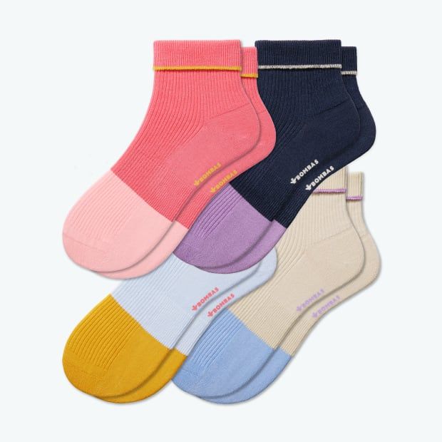 Women's Lightweight Ribbed Quarter Sock 4-Pack | Bombas Socks