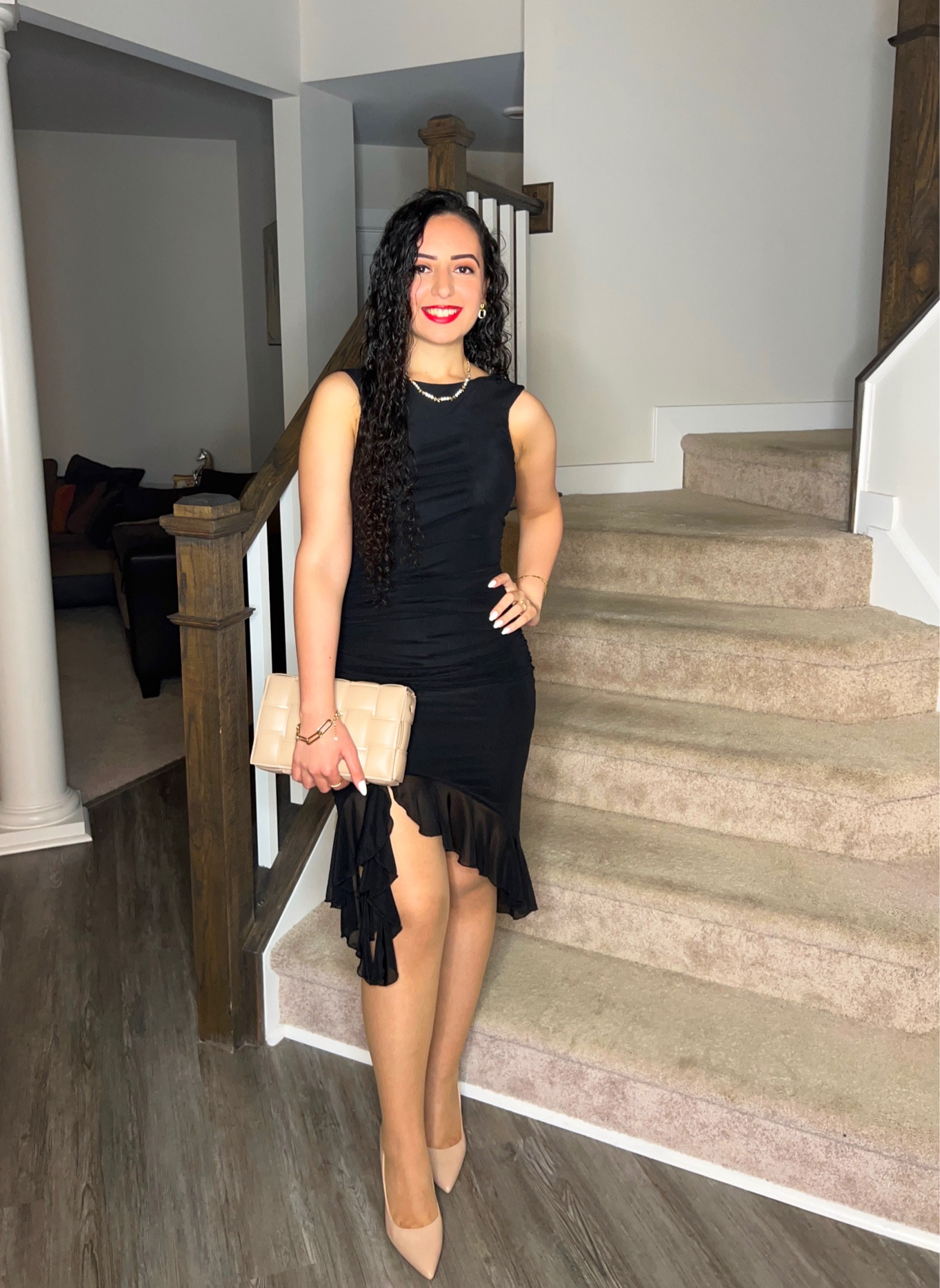 Glamming ❤️
.
Follow @its.sandyibrahim and subscribe for more ❤️
.
Amazon dress option too ❤️
.
Heels: @macys
Bracelets: @timaxx
Necklace: @altardstate
Lipstick: @armanibeauty
Rings & Earrings:
@beautifulearthboutique
Bag: @petitesimone_official
Dress: @sheinofficial @shein_us
.
Heels | Macy's | bracelets | TJMaxx I
TJMaxx finds | Altard State I Altard State style | lipstick | red lipstick | Armani Beauty | Armani lipstick | Beautiful Earth Boutique | nude bag | beige bag | Petite Simone | black dress | bodycon dress I SHEIN dress | Camille Rose | curly hair | long curly hair

#LTKwedding #LTKstyletip #LTKfindsunder50