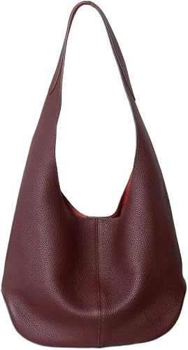 Women's Leather Large-capacity Shoulder Crossbody Bag Totes Hobo Versatile Bucket Bag Handbag Und... | Amazon (US)