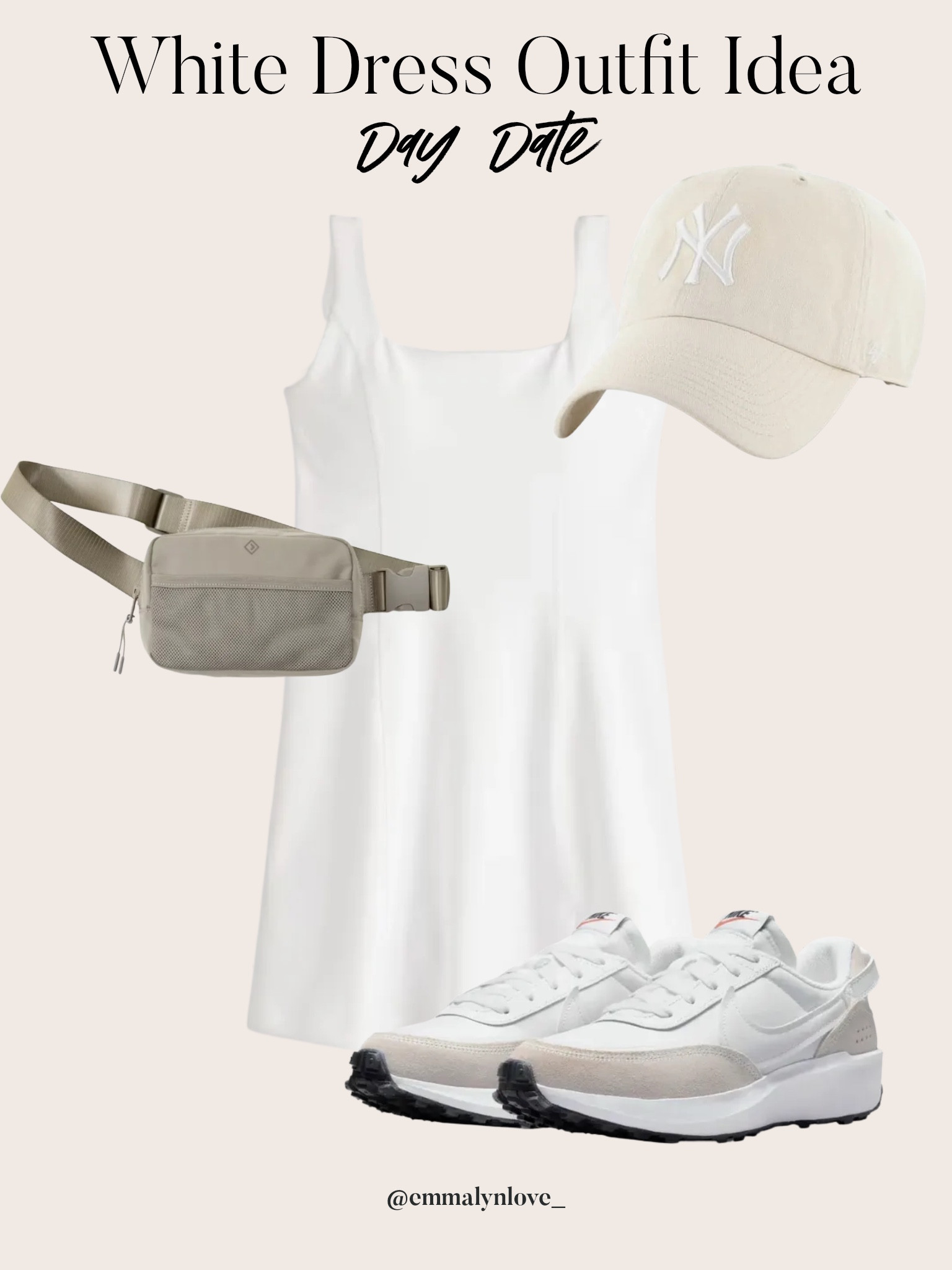 Summer day date outfit idea 
Summerstyle activewear Whitedress baseballhat 

#LTKshoecrush #LTKfit #LTKstyletip