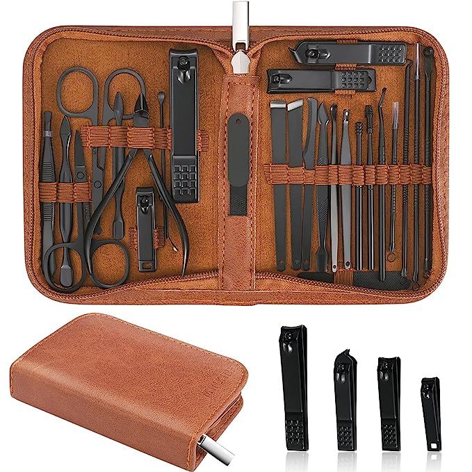 Manicure Set Professional Nail Clipper Kit-26 Pieces Stainless Steel Manicure Kit,nail Care Tools... | Amazon (US)