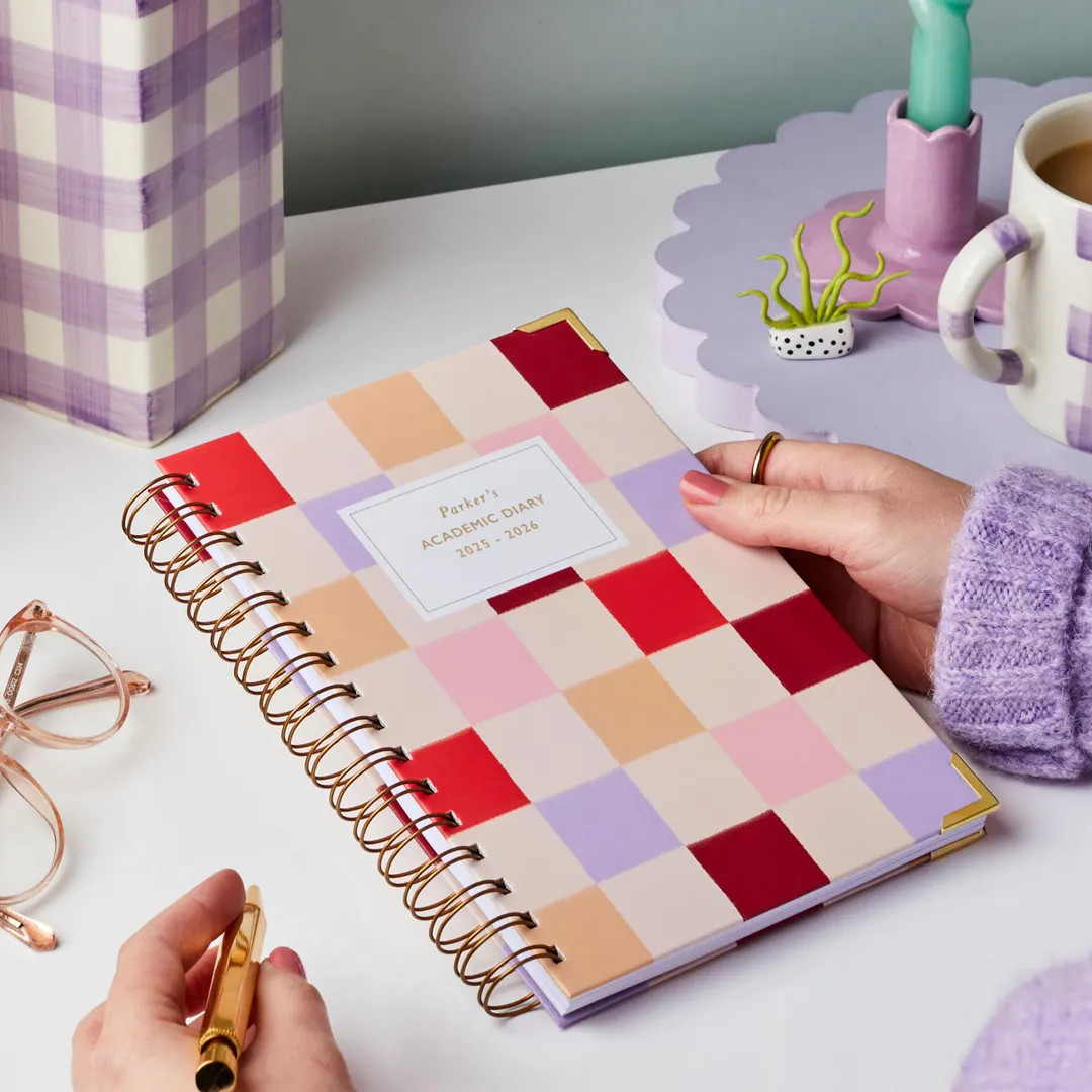 Personalisiertes Kariertes Akademisches Tagebuch 2025-2026 - Individuelles Akademisches Tagebuch ... | Etsy (US)