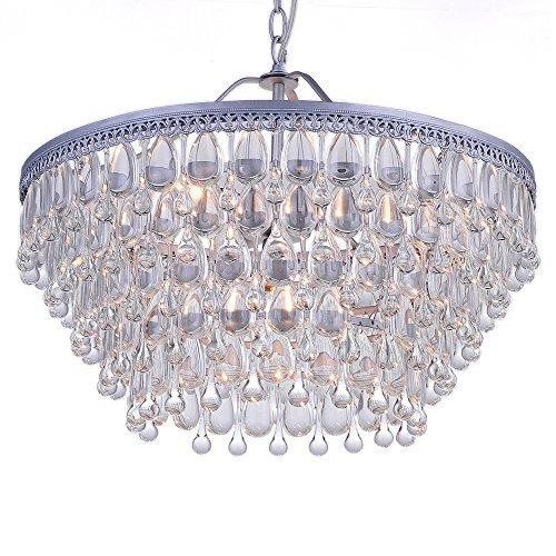 Jojospring Wesley Crystal 6-light Chandelier with Clear Teardrop Beads | Walmart (US)