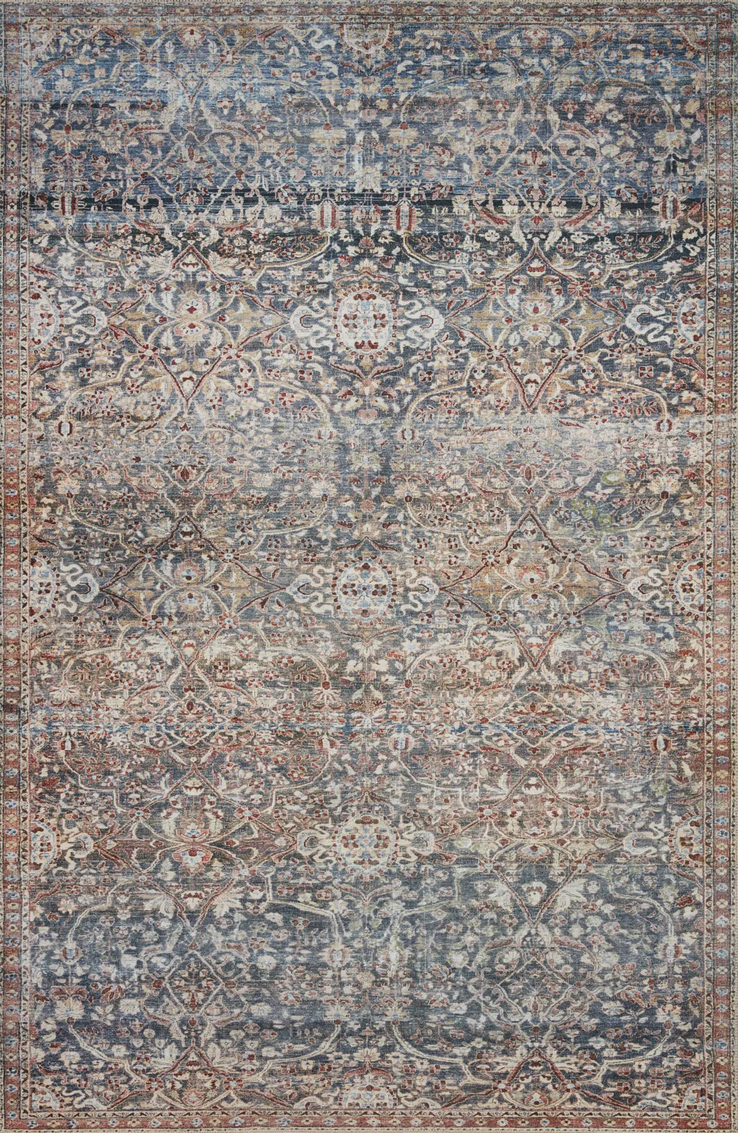 Jules Area Rug in Denim/Spice | Wayfair North America