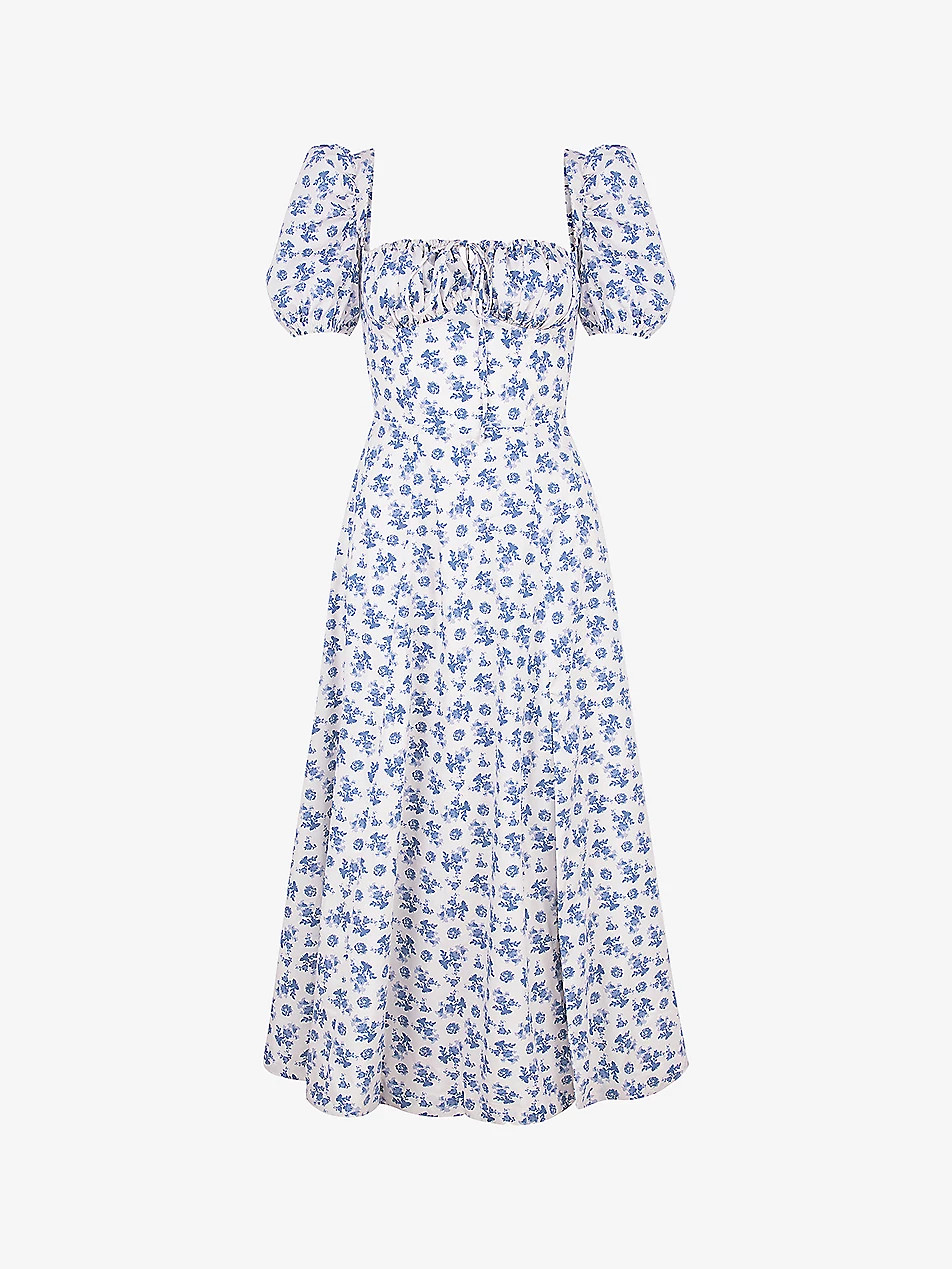 Tallulah floral-print stretch-cotton blend midi dress | Selfridges