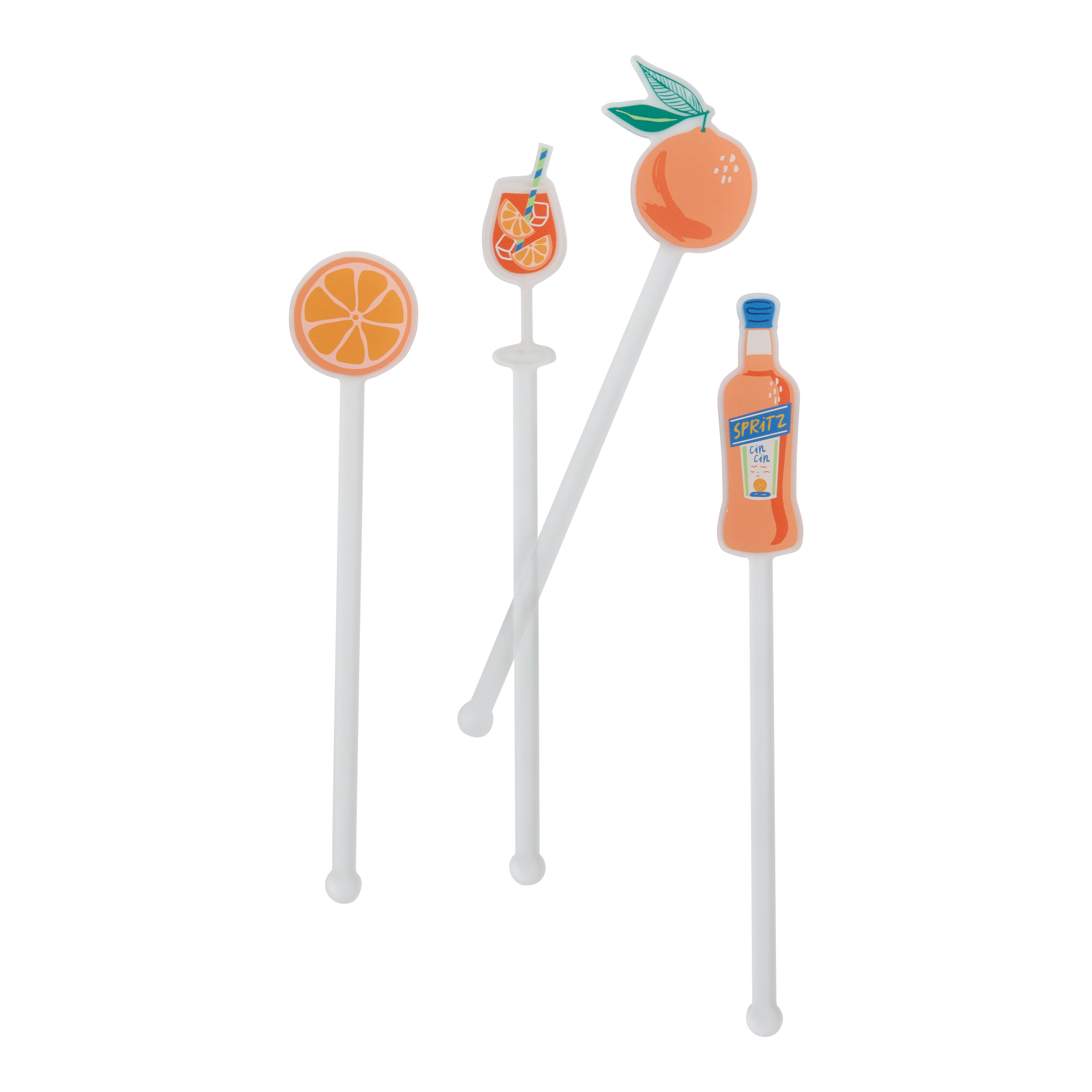 Acrylic Aperol Spritz Drink Stirrers 4 Pack | World Market